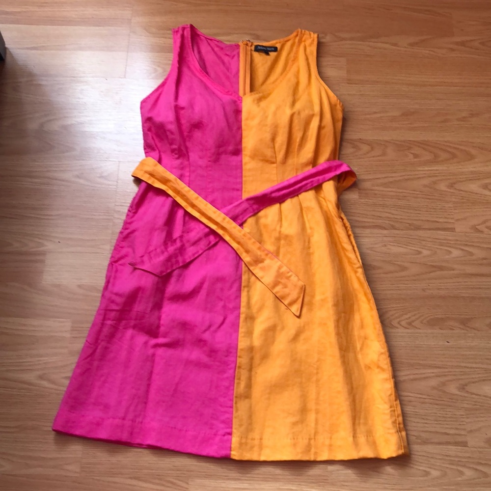 Two Tone Linen/Cotton Dress